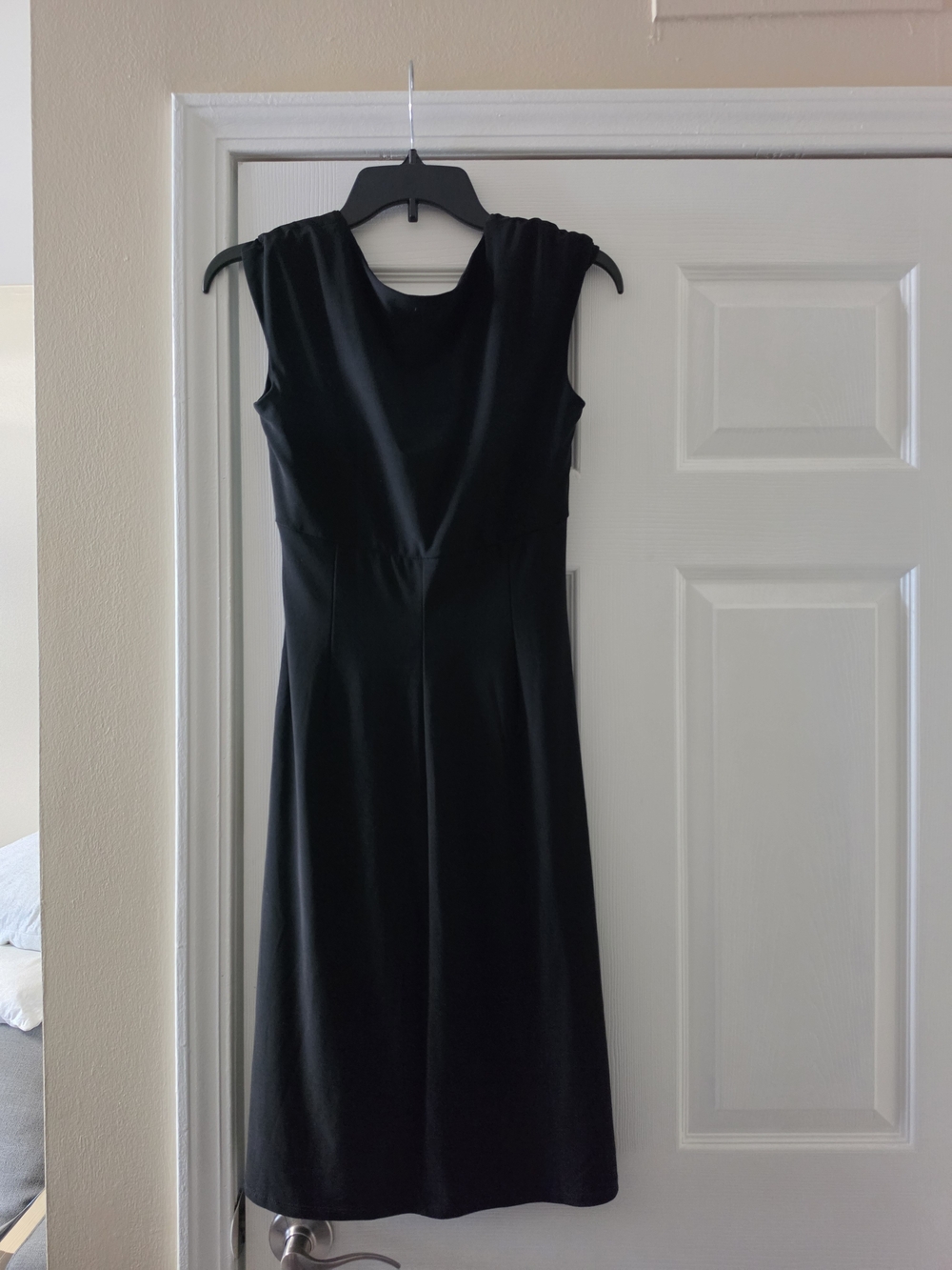 American Living Black Sleeveless Wrap Style Midi Dress Size 2 - Picture 4 of 5